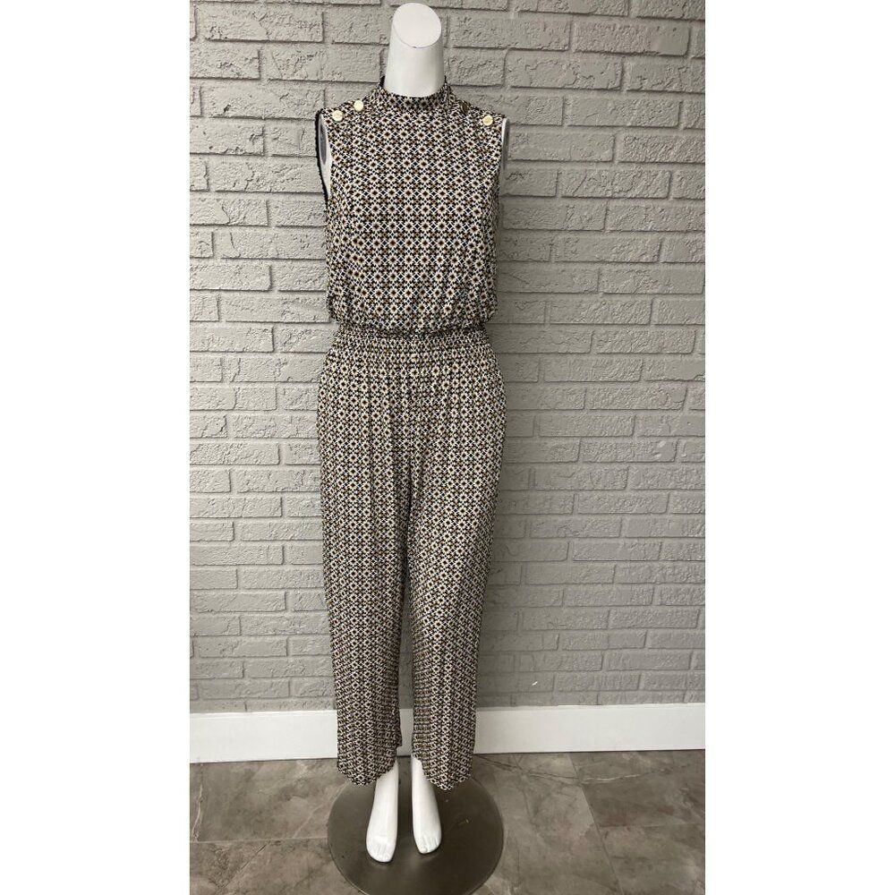 Kate and Lily Women Multicolored Sleeveless High Neck Pocketed Jumpsuit Size 6
